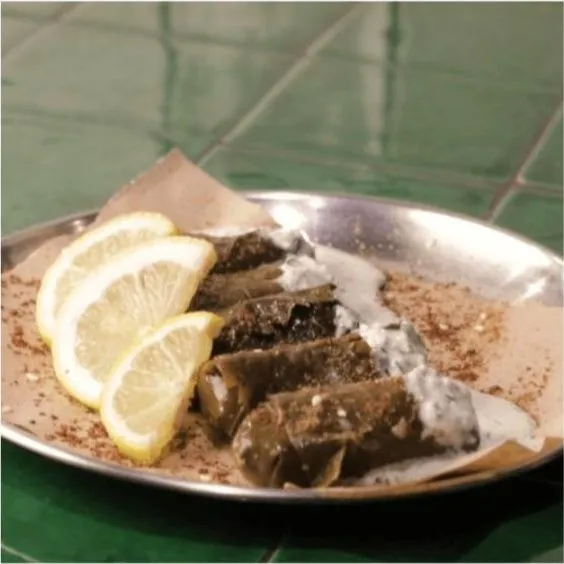 Hojas de parra con limón